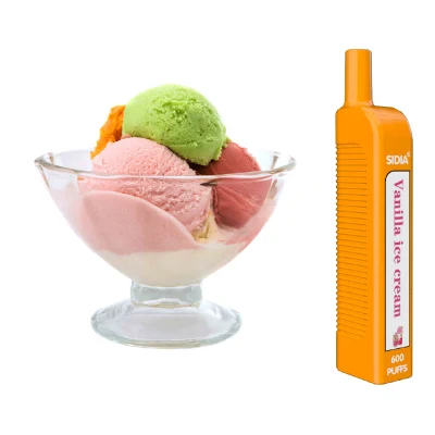 Wholesale Sidiamini 600 Puffs 1.6 Ohm Disposables of Vanilla Ice Cream
