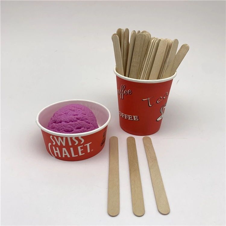 Disposable Ice Cream Stick Crafts Wooden Printed Popsicle Sticks Manufacturer
