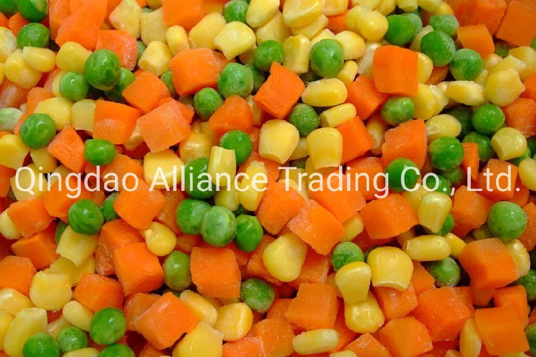 China Frozen Blend Crop Vegetables Frozen Mixed Carrot/Green Peas/ Sweet Corn Kernels Frozen 3 Ways Mixed Vegetables with Kosher Brc Halal Certificates